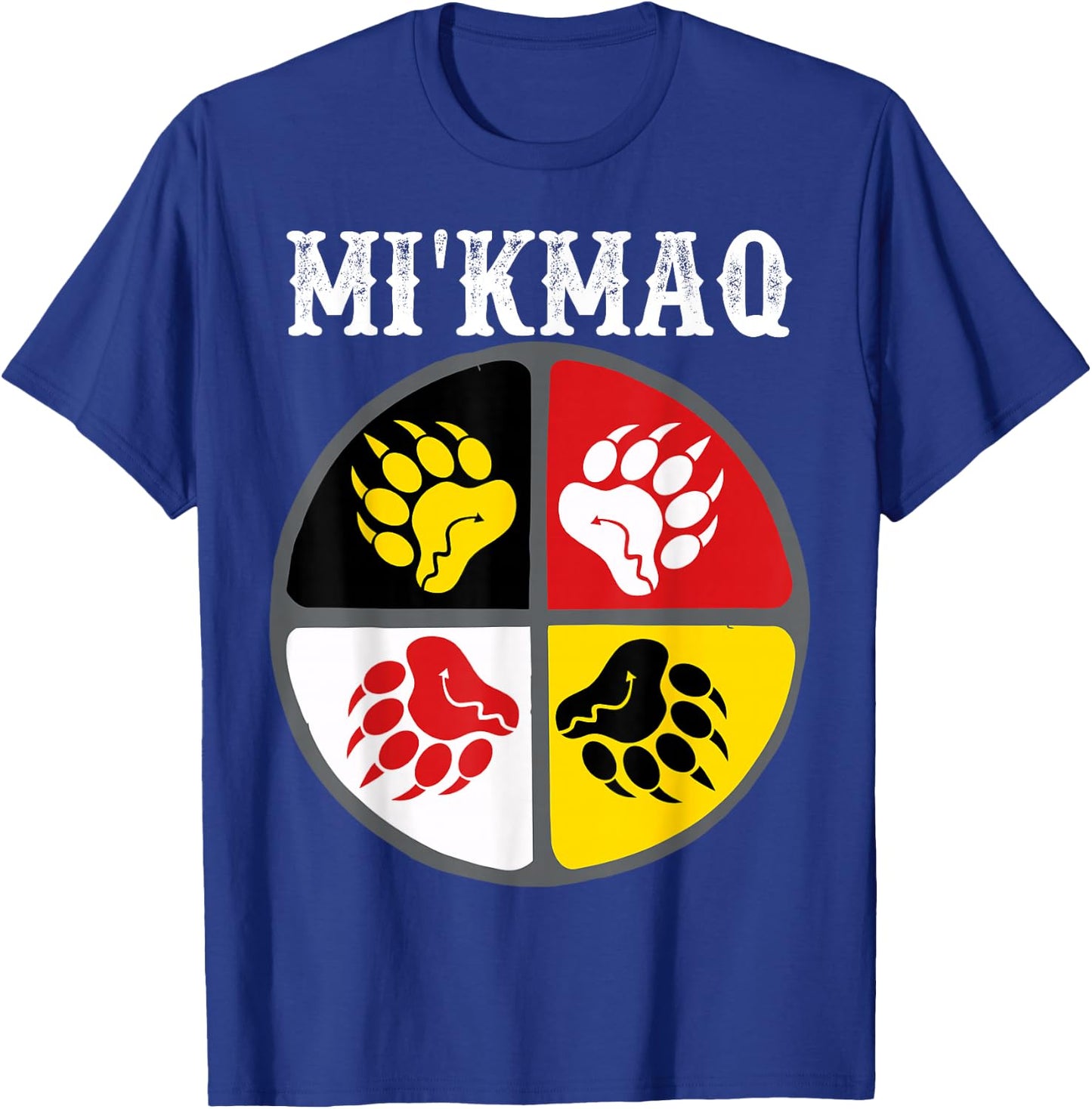 Micmac Mi'kmaq Nation Native American Medicine Wheel T-Shirt - T-Shirt | Royal