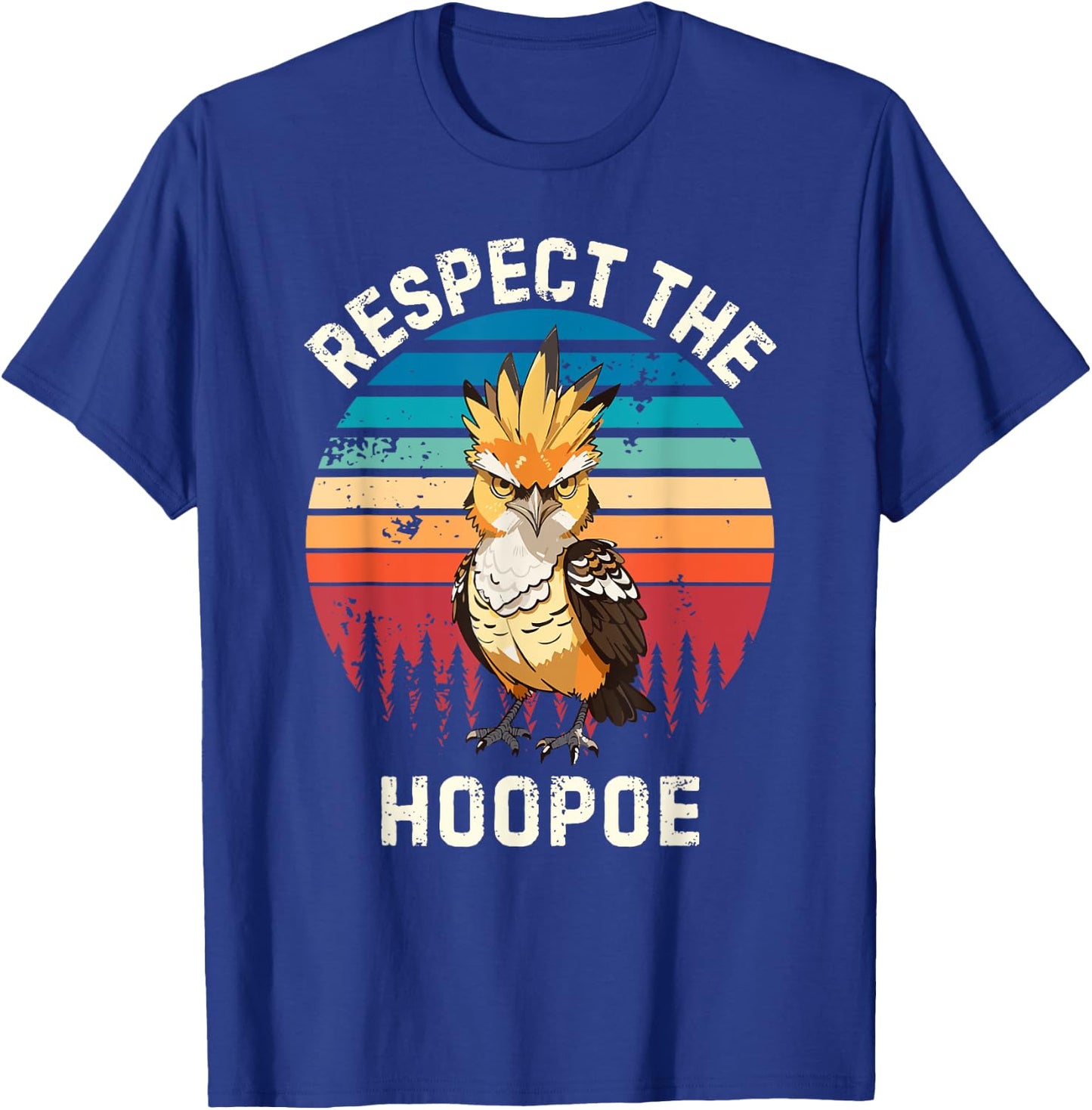 Retro Respect The Hoopoe Bird Vintage Hoopoe Bird Lover , Black, S T-Shirt - T-Shirt | Royal