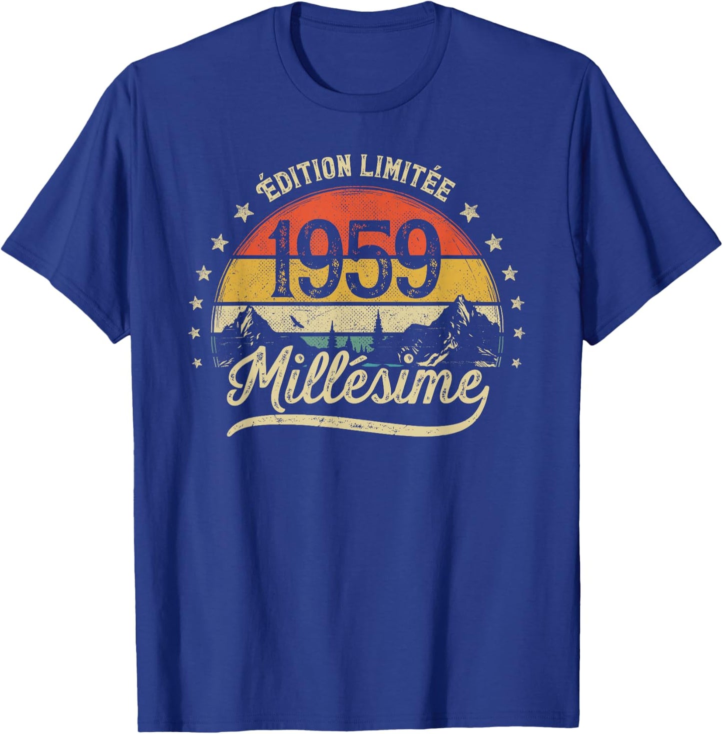 Vintage 1959 Millésime Cadeau Homme 67 Ans Anniversaire T-Shirt - T-Shirt | Royal