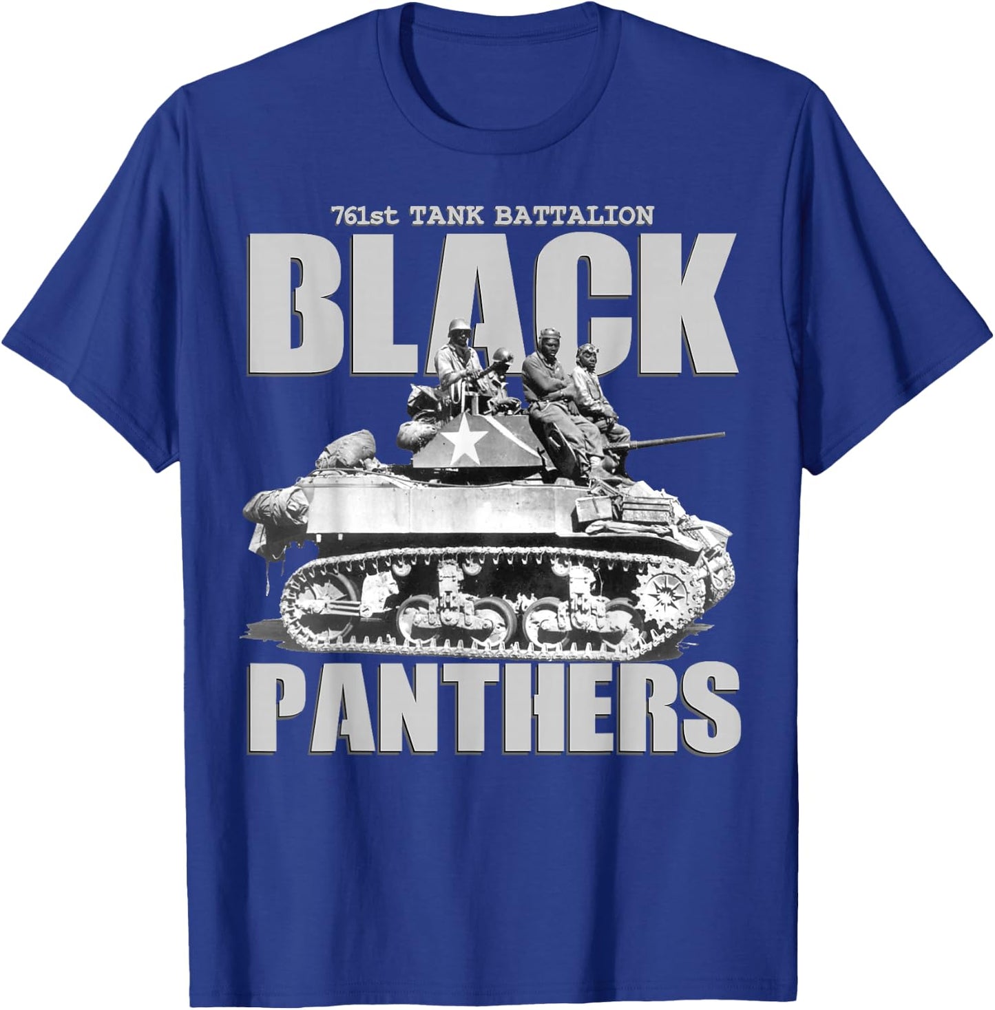 Black Panthers 761st Tank Battalion WW2 Black Tank Squadron T-Shirt - T-Shirt | Royal