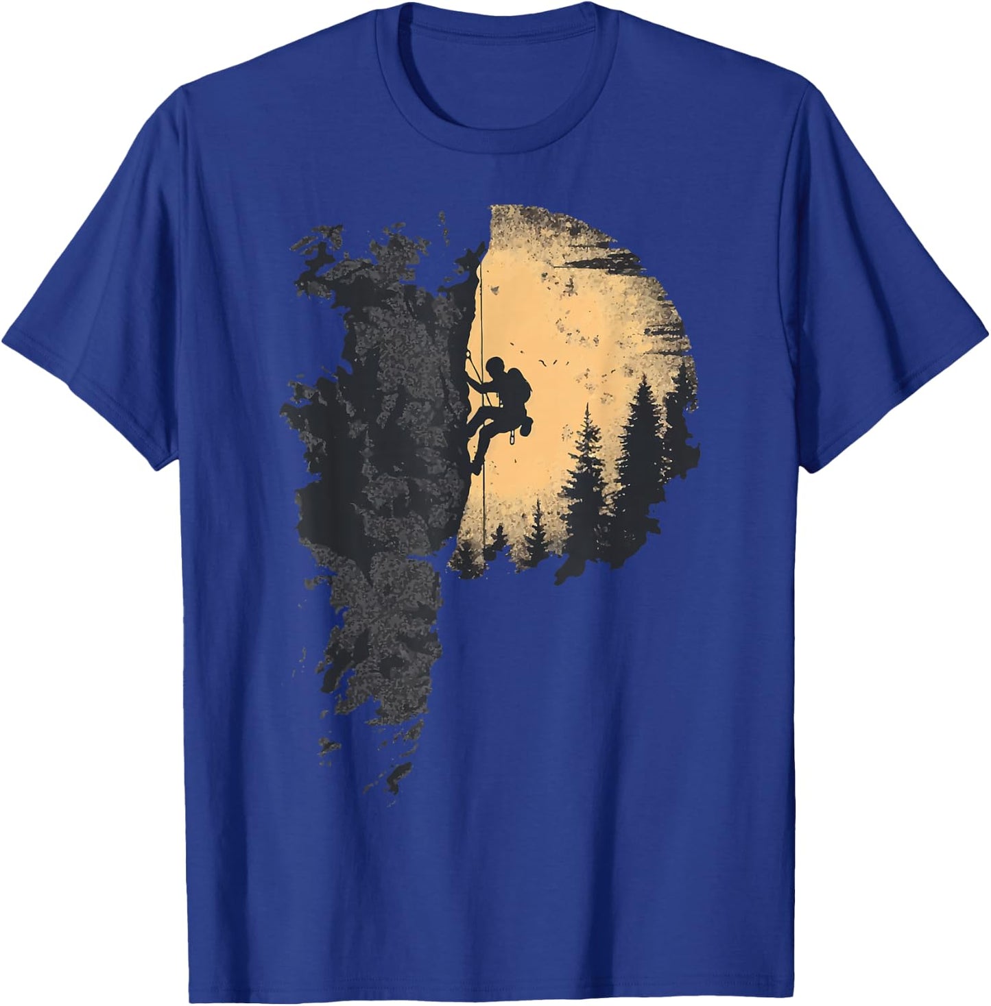 Climbing Mountain Climbing Bouldering Gift Mountain , black T-Shirt - T-Shirt | Royal