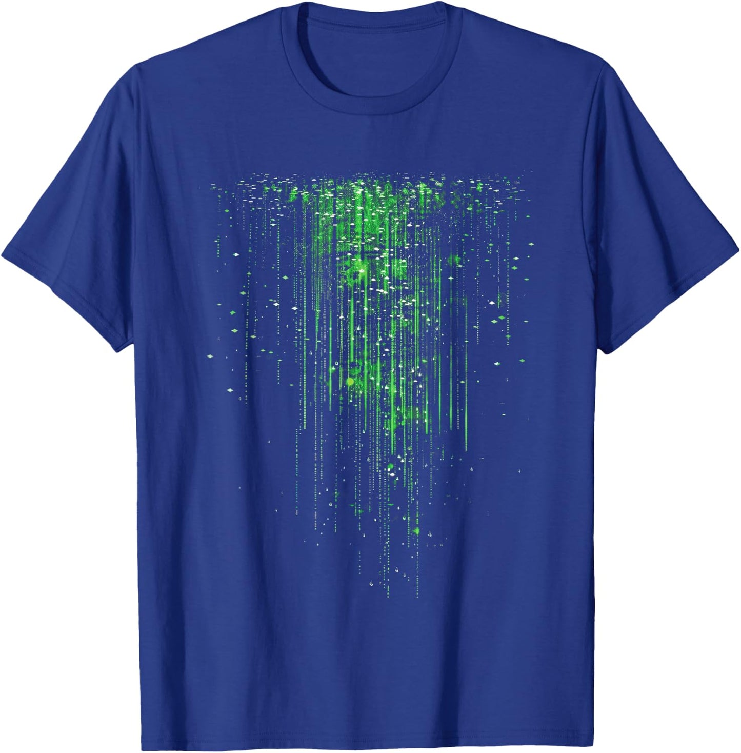 Binary Code Matrix Green Digital Cyberpunk T-Shirt - T-Shirt | Royal