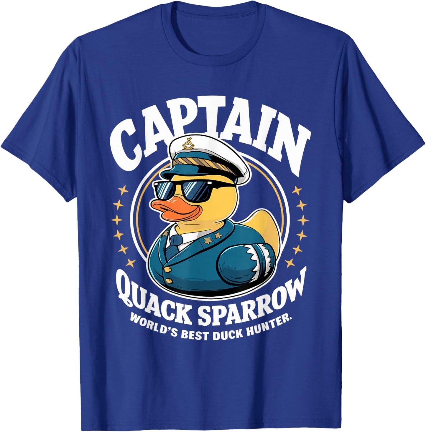 Cruise Duck Hunting Men's Funny Sea Captain Rubber Duck T-Shirt - T-Shirt | Royal