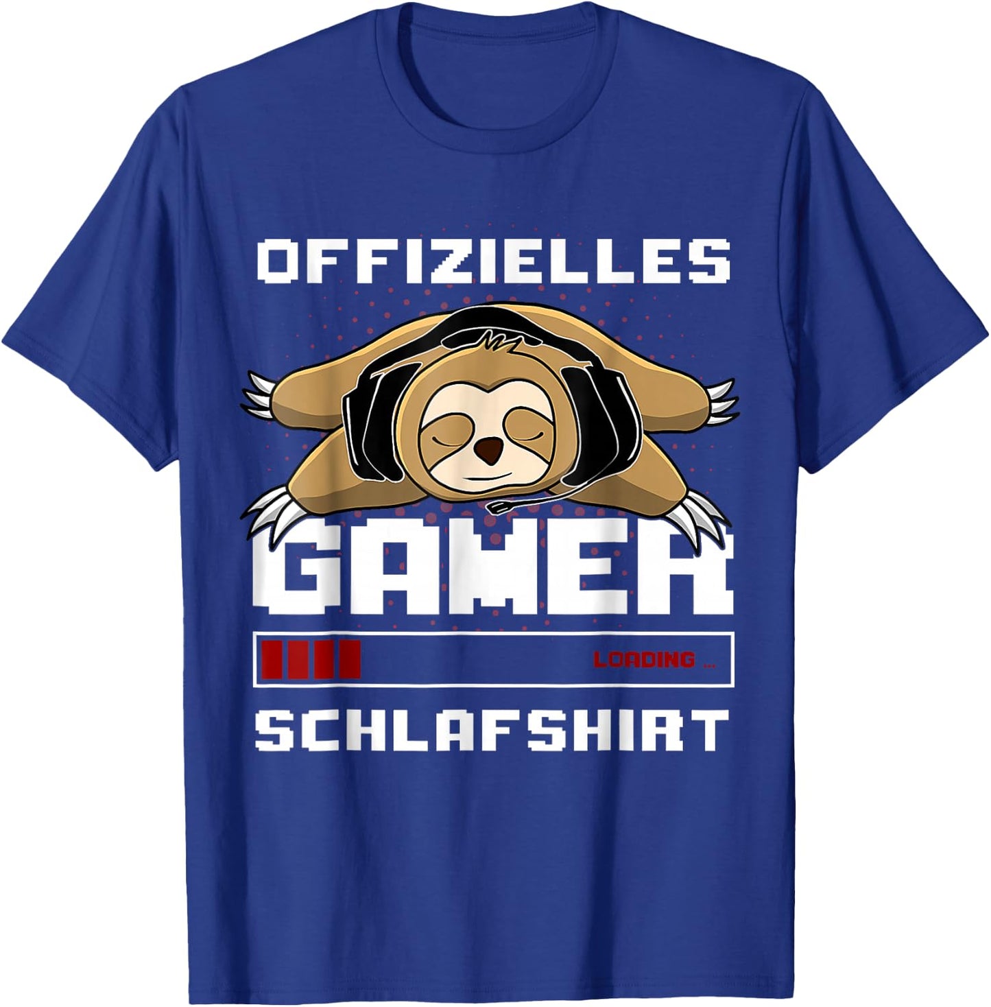 Gamer Pyjamas Sloth Official Gamer Sleep Shirt , black T-Shirt - T-Shirt | Royal