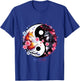 Kitsune Sakura Flower Blossom in Ying Yang Sakura Aesthetic , black T-Shirt - T-Shirt | Royal