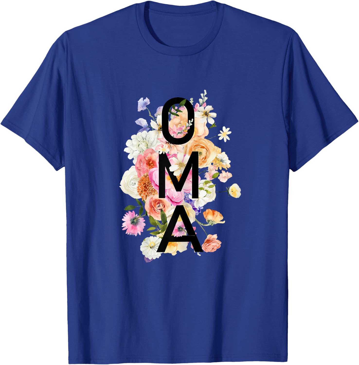 Oma Wildblumen Oma Frauen Muttertag Weihnachten T-Shirt - T-Shirt | Royal