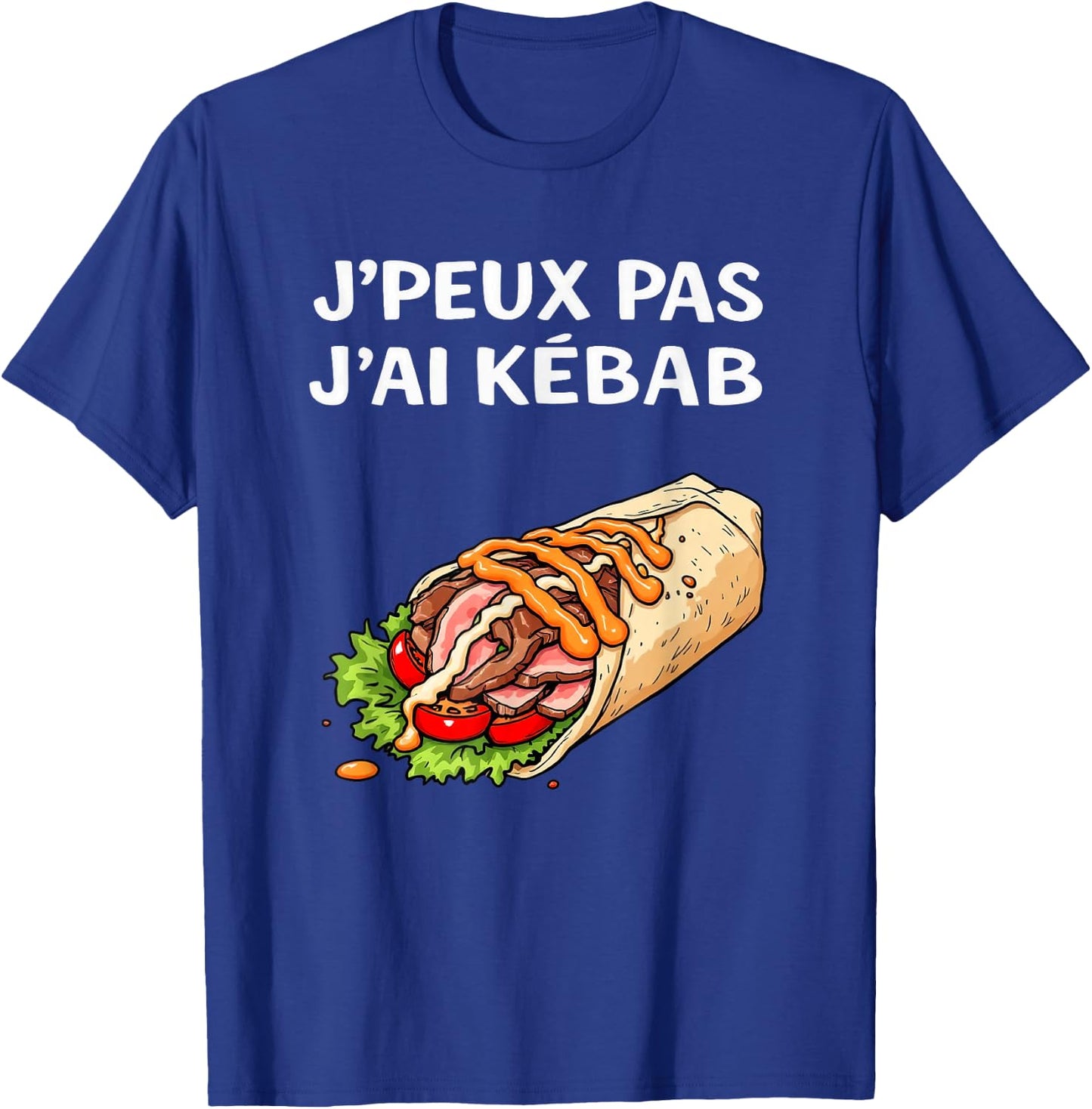 J'Peux Pas J'ai Kebab Funny Food Gift , Black, S T-Shirt - T-Shirt | Royal