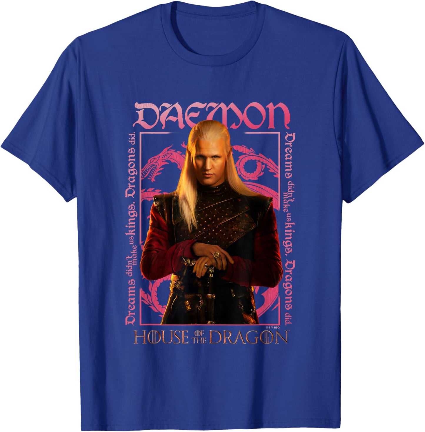 House of the Dragon Daemon Targaryen Fire And Blood Poster T-Shirt - T-Shirt | Royal