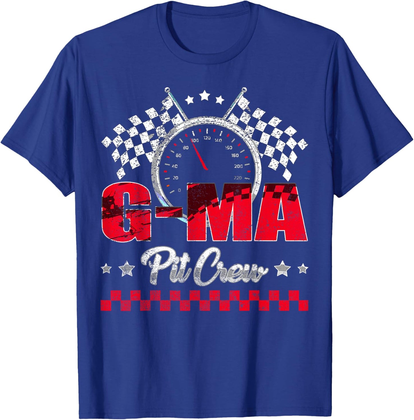 Race Car Birthday Party Racing Family G-Ma Pit Crew T-Shirt - T-Shirt | Royal