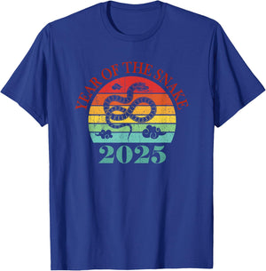 Chinese New Year 2025 Retro Vintage Year of the Snake 2025 T-Shirt - T-Shirt | Royal