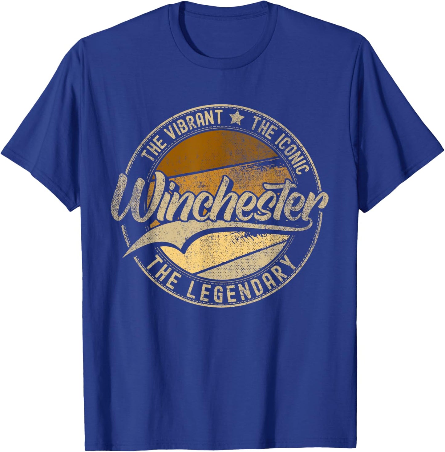 Winchester VA | Virginia Vintage Distressed , Black, S T-Shirt - T-Shirt | Royal