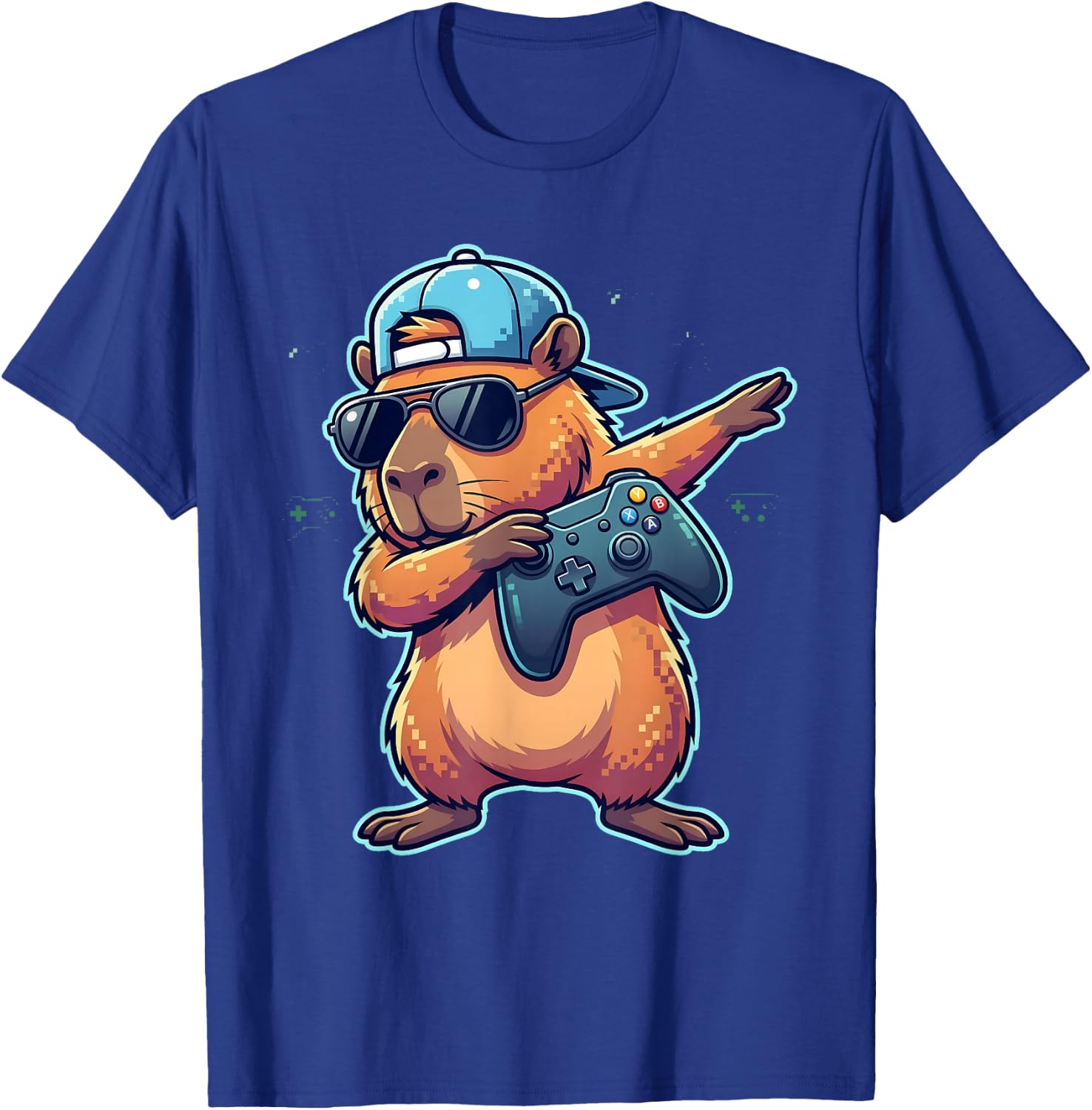 Funny Video Games Capybara Dabbing Bruh Video Games Boys T-Shirt - T-Shirt | Royal