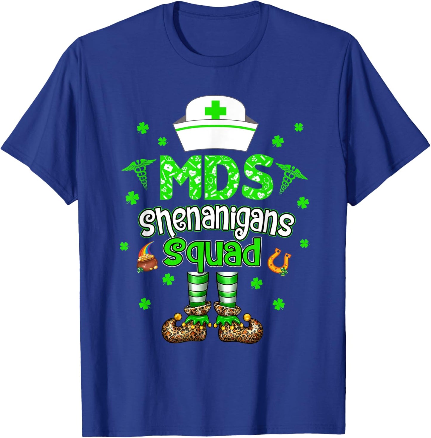 MDS Shenanigans Squad Family Group Nurse St Patricks Day T-Shirt - T-Shirt | Royal