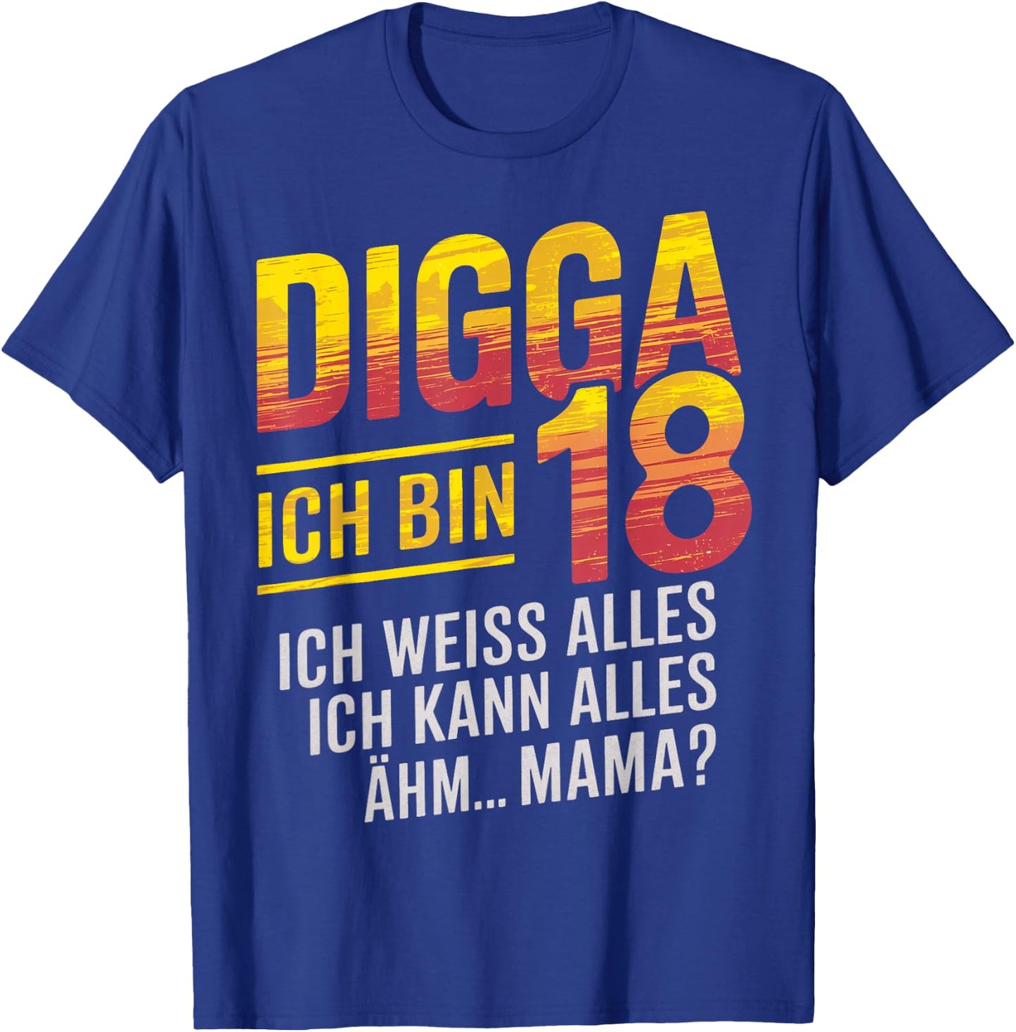 18th Birthday Boy Girl 18 Years 2006 Funny Gift , black T-Shirt - T-Shirt | Royal