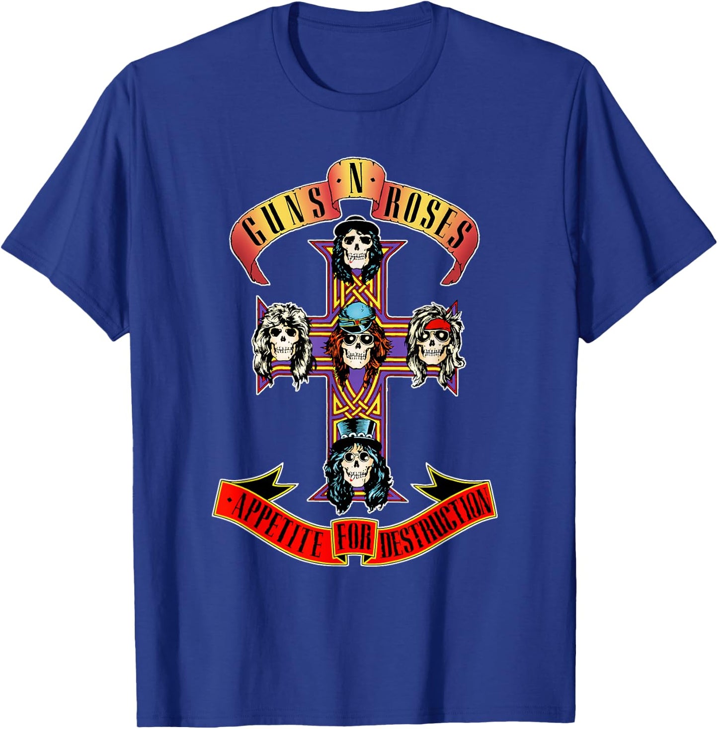 Guns N' Roses Official Cross T-Shirt - T-Shirt | Royal