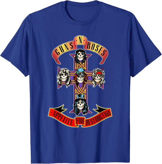 Guns N' Roses Official Cross T-Shirt - T-Shirt | Royal