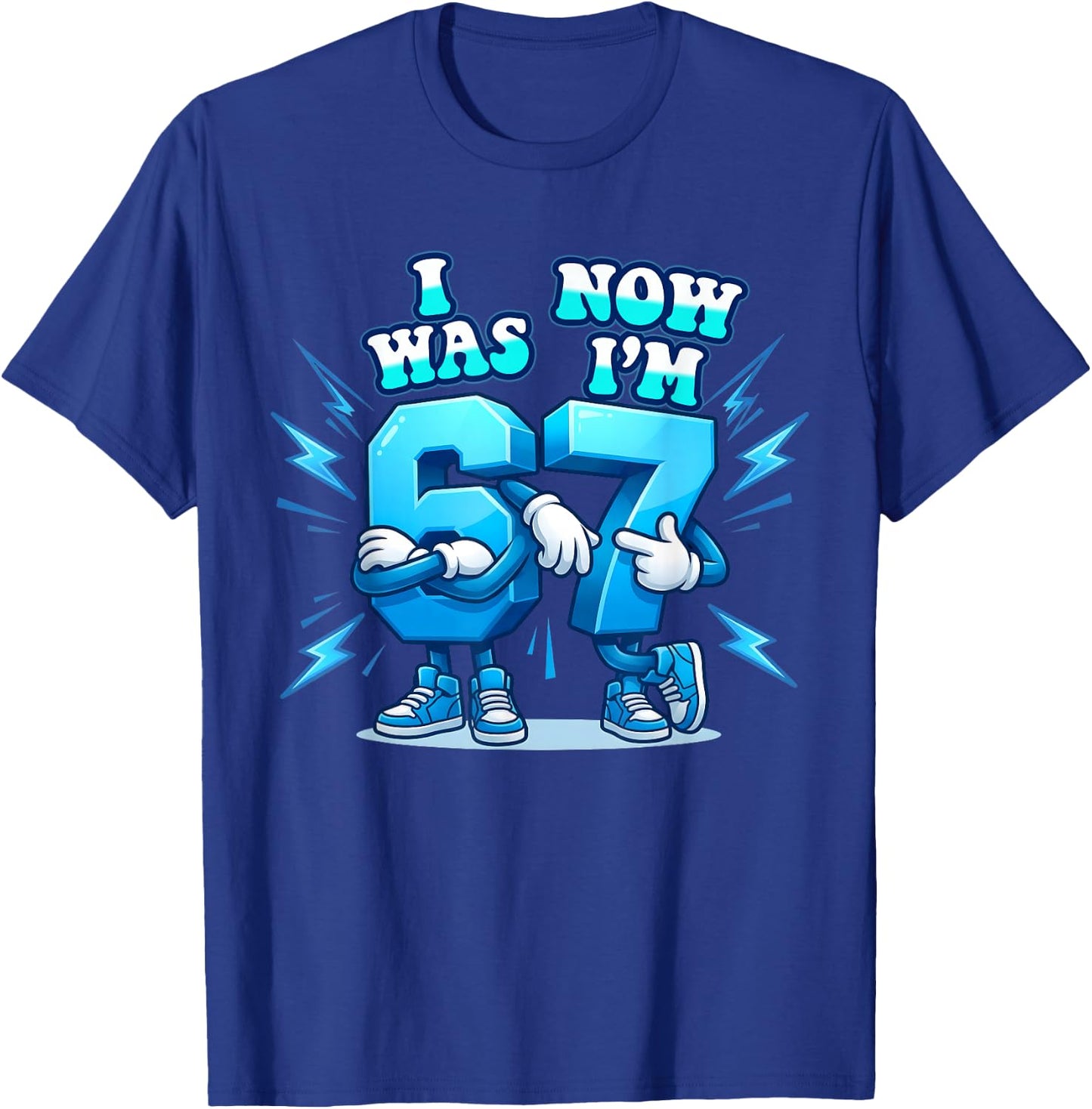 67 Six Seven 6-7 Lustiges italienisches Brainrot Gaming-Meme für Kinder T-Shirt - T-Shirt | Royal