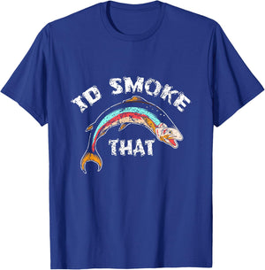 I'd Smoke That Salmon Grill Barbeque Fish Gift T-Shirt - T-Shirt | Royal