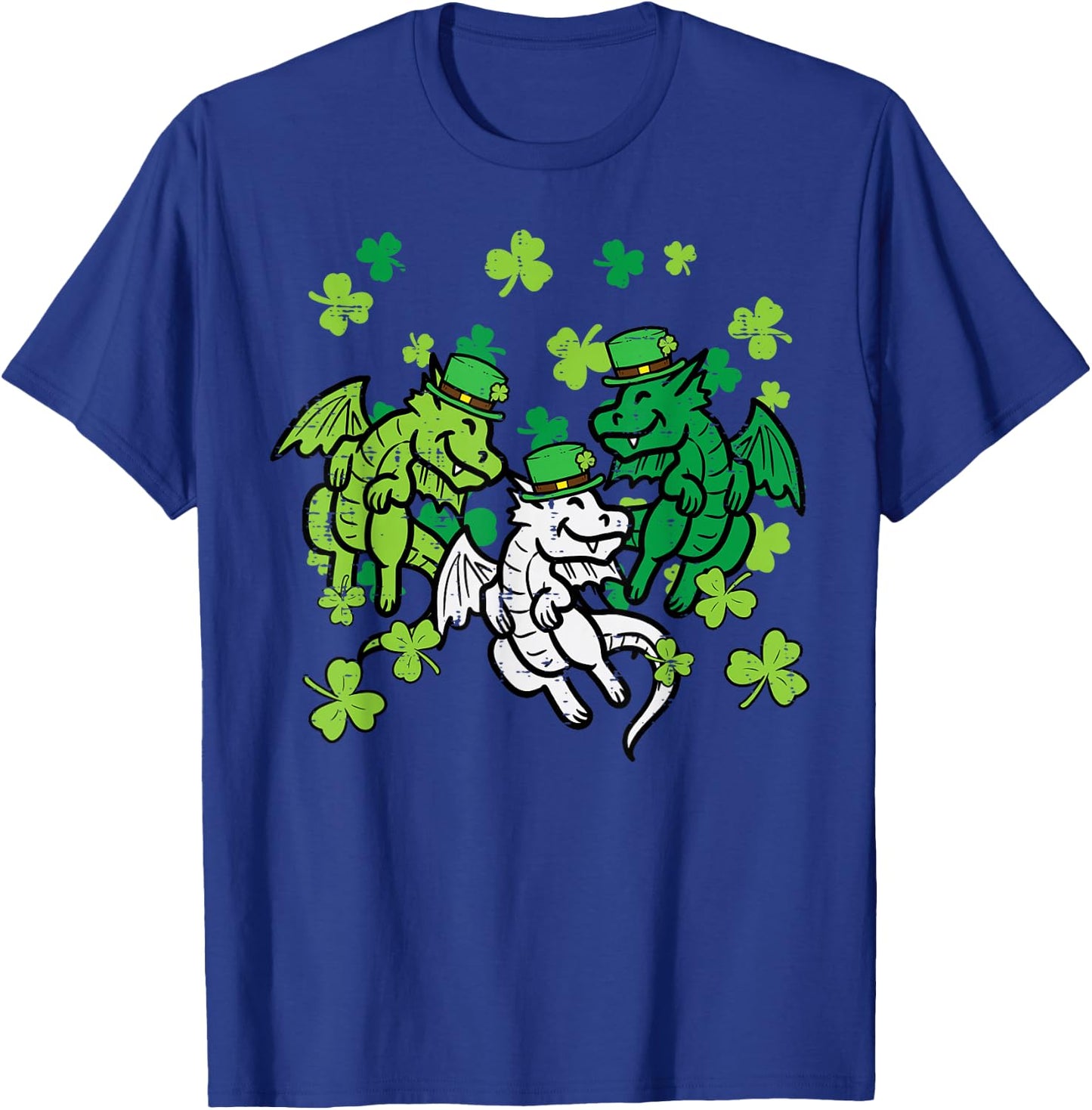 St Patricks Day Irish Dragons Saint Paddys Men Women Kids T-Shirt - T-Shirt | Royal