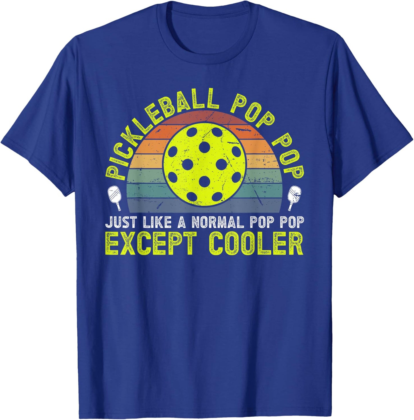Cool Pickleball Pop Pop Pickleball Player Pop Pop Grandpa T-Shirt - T-Shirt | Royal
