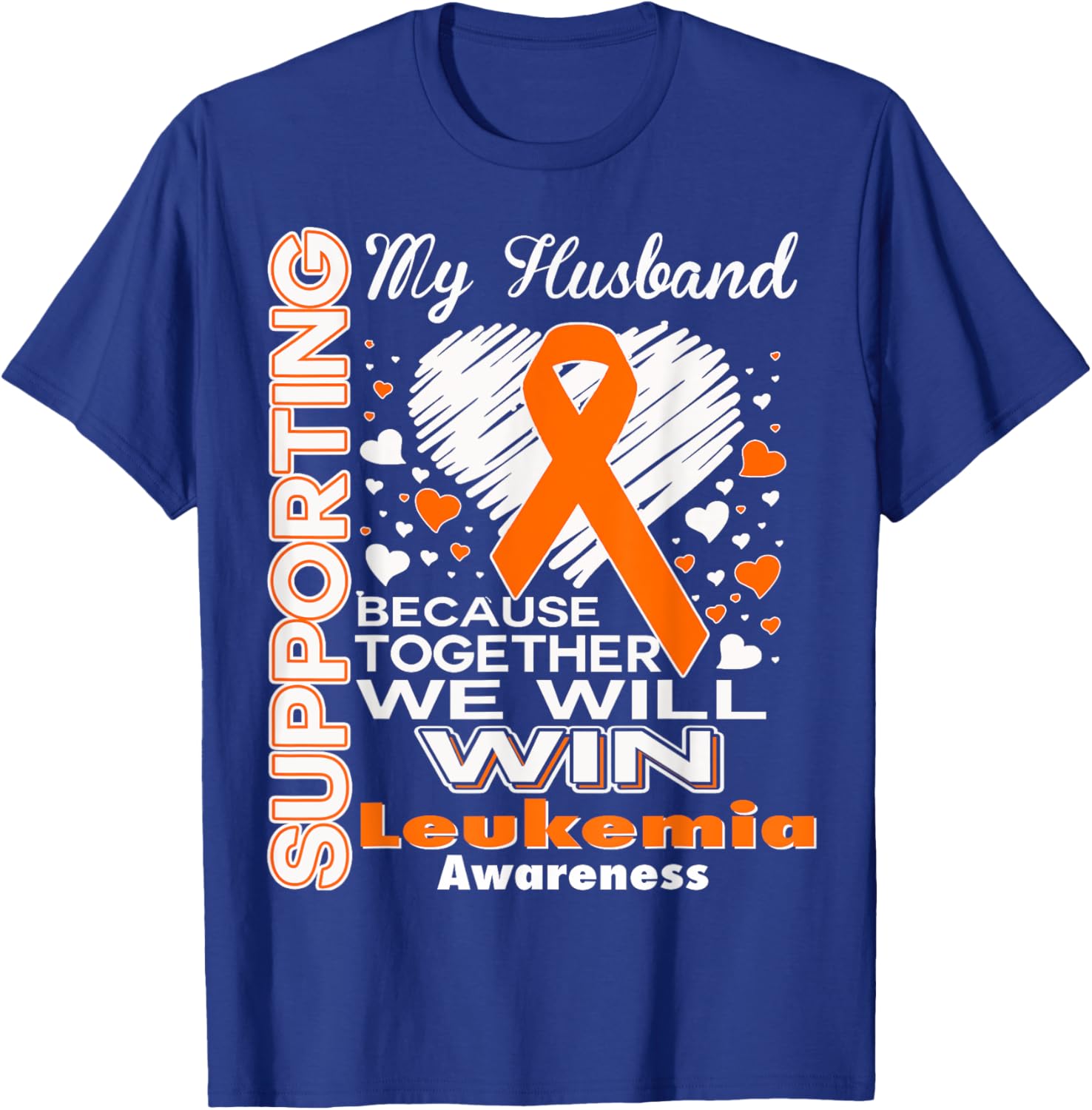 Supporting My Husband - Leukemia Awareness shirt T-Shirt - T-Shirt | Royal