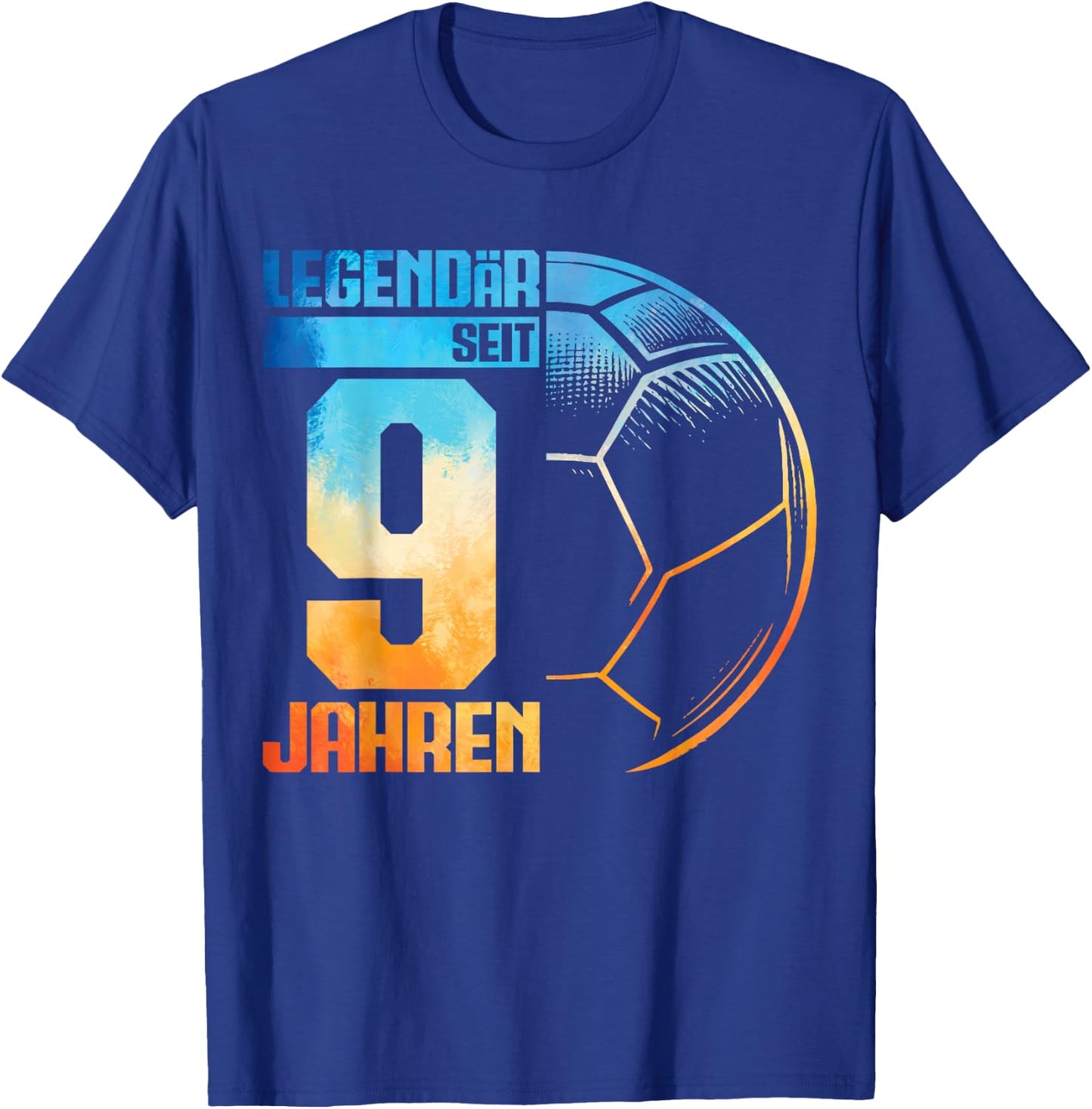 9th Birthday Retro Handball Player 9 Years Boy Kids , black T-Shirt - T-Shirt | Royal