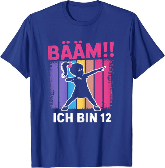 Bääm Ich Bin 12 Dabbing Mädchen 12. Geburtstag T-Shirt - T-Shirt | Royal
