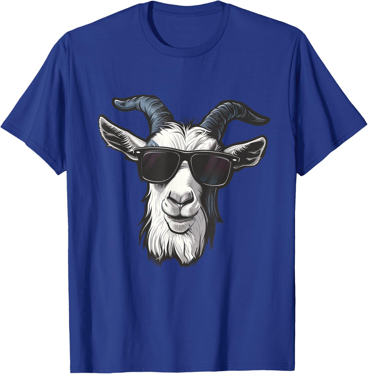 Goat Sunglasses Graphic T-Shirt - T-Shirt | Royal