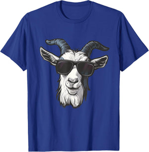 Goat Sunglasses Graphic T-Shirt - T-Shirt | Royal