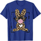Leopard Rabbit Bunny Blowing Bubble Gum Easter Day T-Shirt - T-Shirt | Royal
