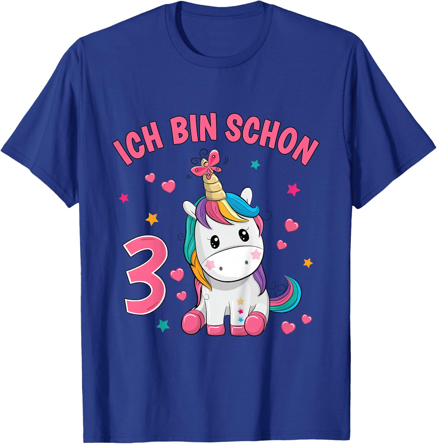 3 Jahre alt 3 Geburtstag Mädchen Einhorn Geschenke T-Shirt - T-Shirt | Royal