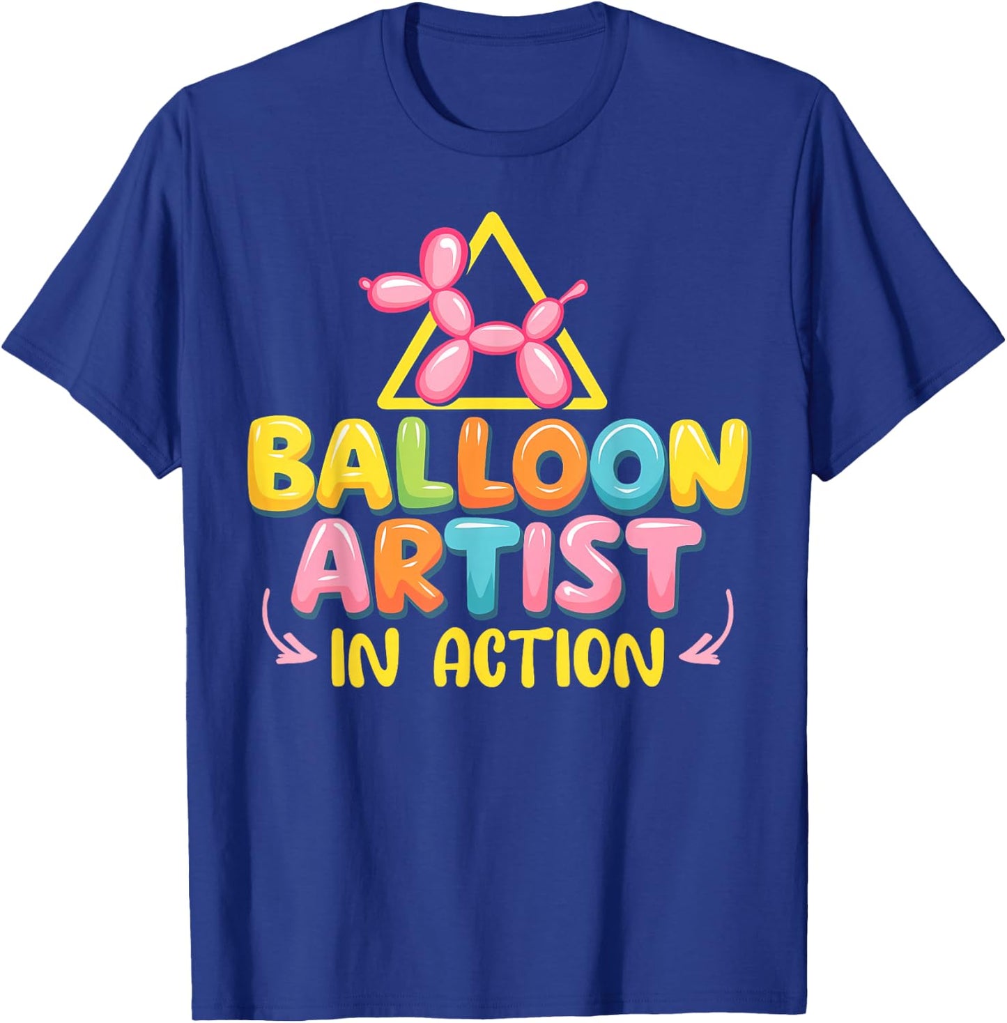 Balloon Artist In Action Balloon Twisting Balloon Modeling T-Shirt - T-Shirt | Royal