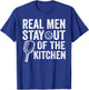 Real Men Stay Out of The Kitchen Funny Pickleball T-Shirt - T-Shirt | Royal