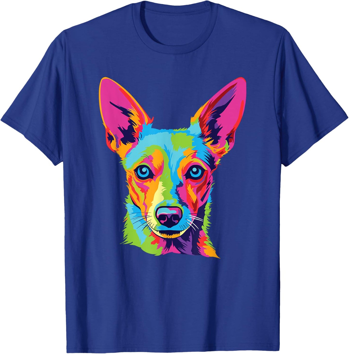 Watercolor Colorful Portuguese Podengo Pequeno Dog T-Shirt - T-Shirt | Royal
