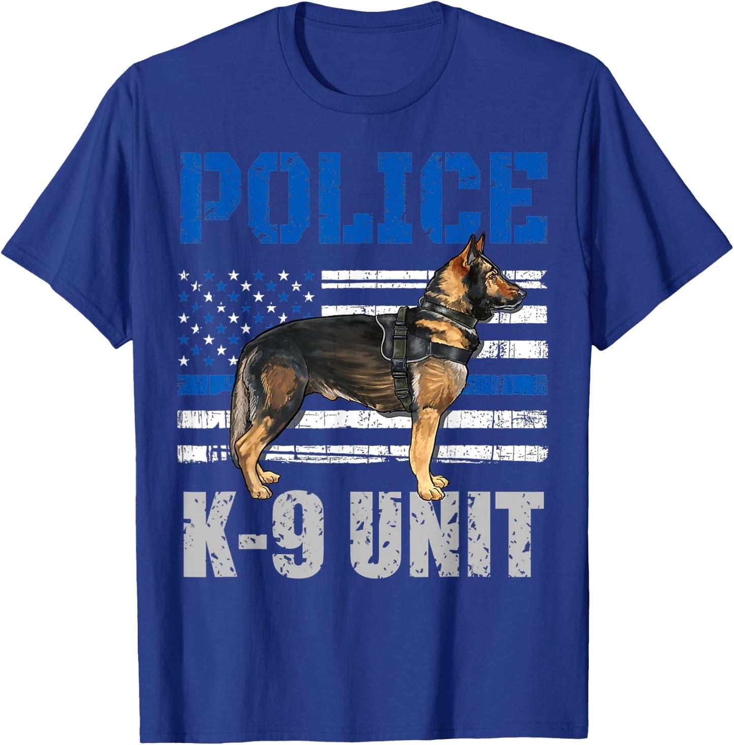 Police K-9 Unit Shirt Dog Costume Thin Blue Line Officer Women Kids T-Shirt - T-Shirt | Royal