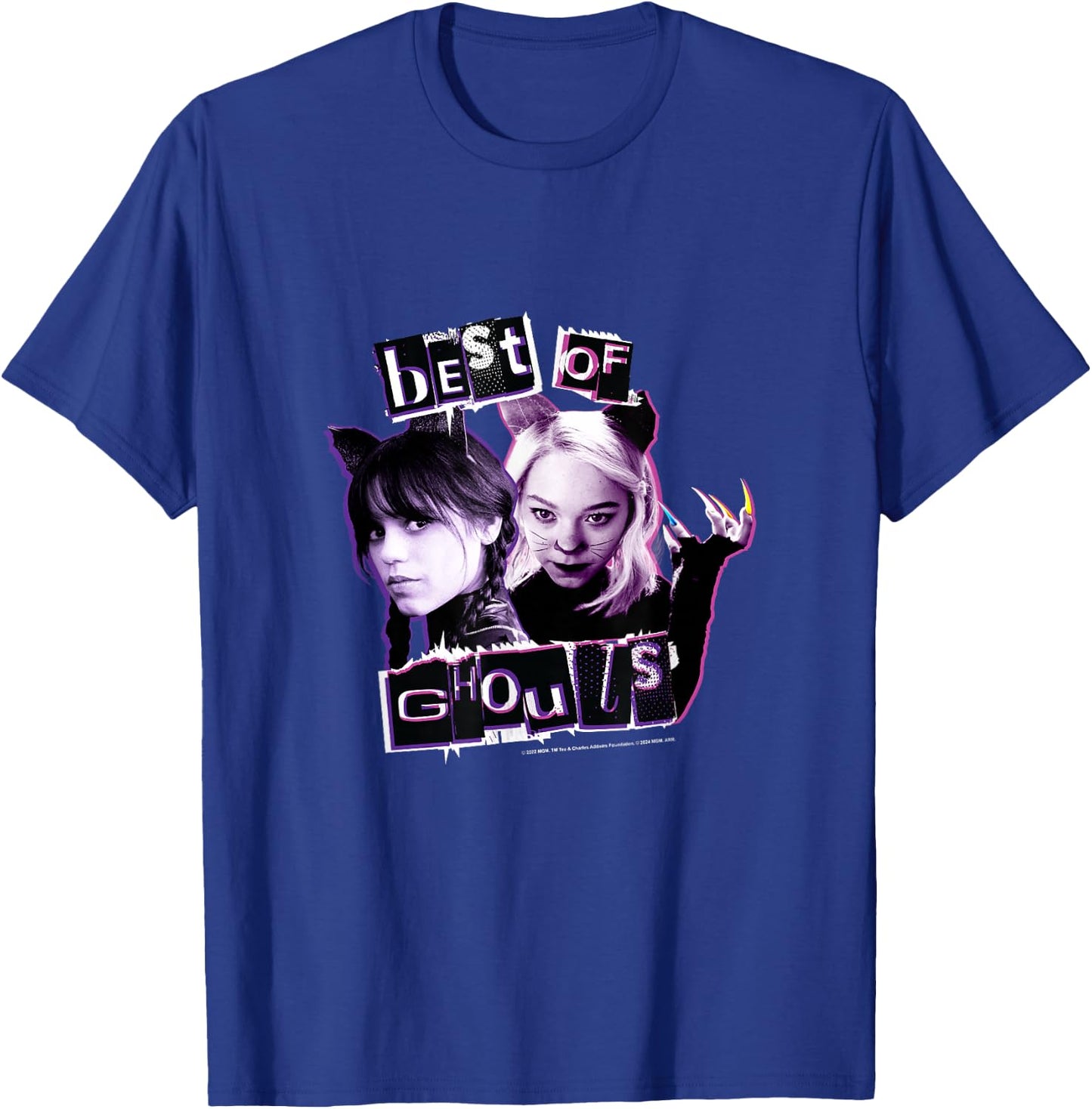 Wednesday Best of Ghouls Wednesday & Enid Vintage T-Shirt - T-Shirt | Royal