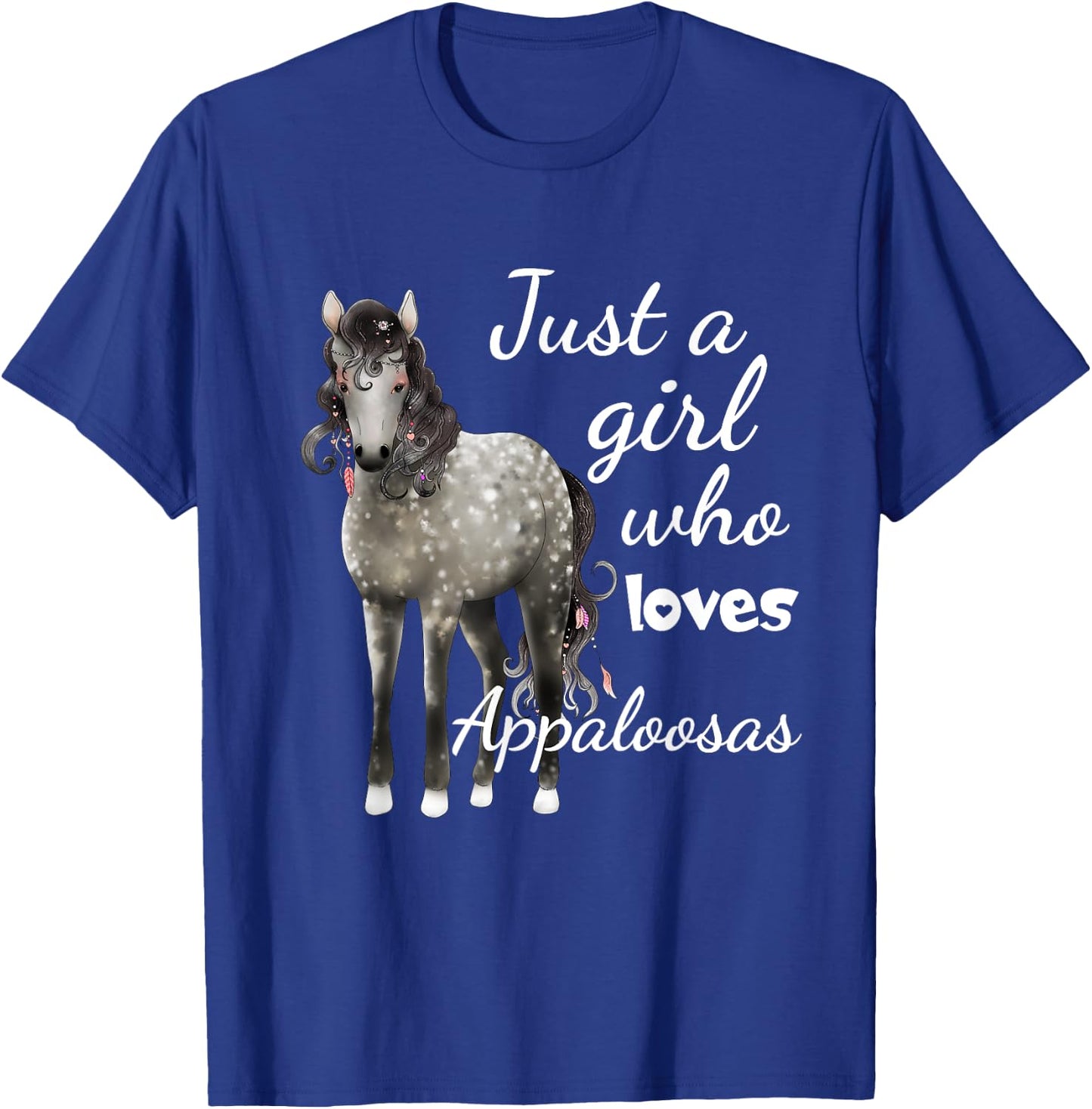 Just A Girl Who Loves Appaloosa Horses Gift T-Shirt - T-Shirt | Royal
