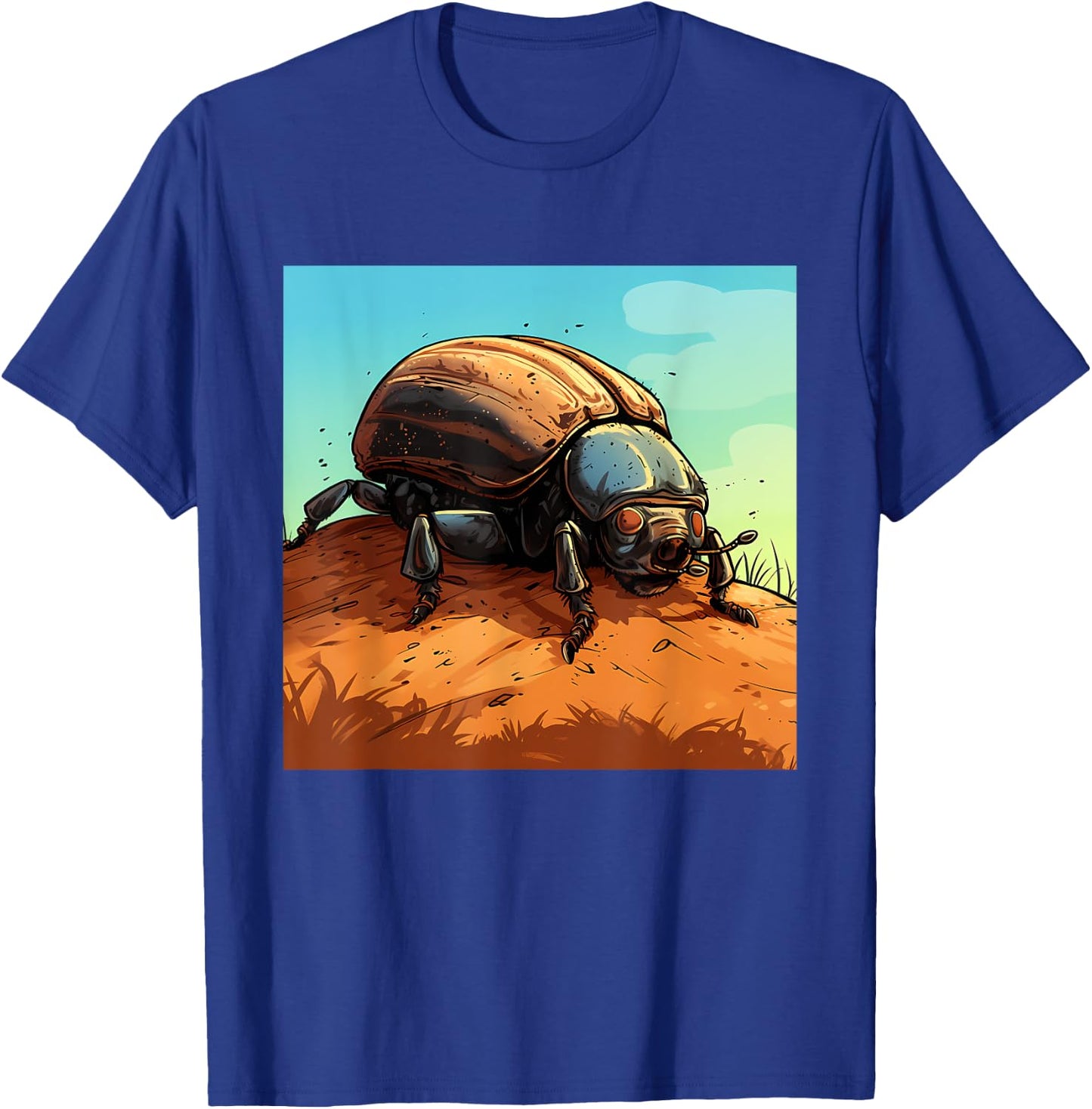 Retro Style Dung beetle T-Shirt - T-Shirt | Royal