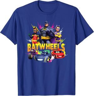 Batman Batwheels Characters Team T-Shirt - T-Shirt | Royal