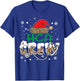 HCA Crew Leopard Santa Hat Stethoscope Funny Nurse Christmas T-Shirt - T-Shirt | Royal