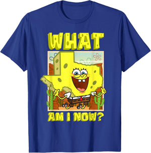 Mademark x SpongeBob SquarePants - SpongeBob Texas Map What Am I Texan SpongeBob T-Shirt - T-Shirt | Royal