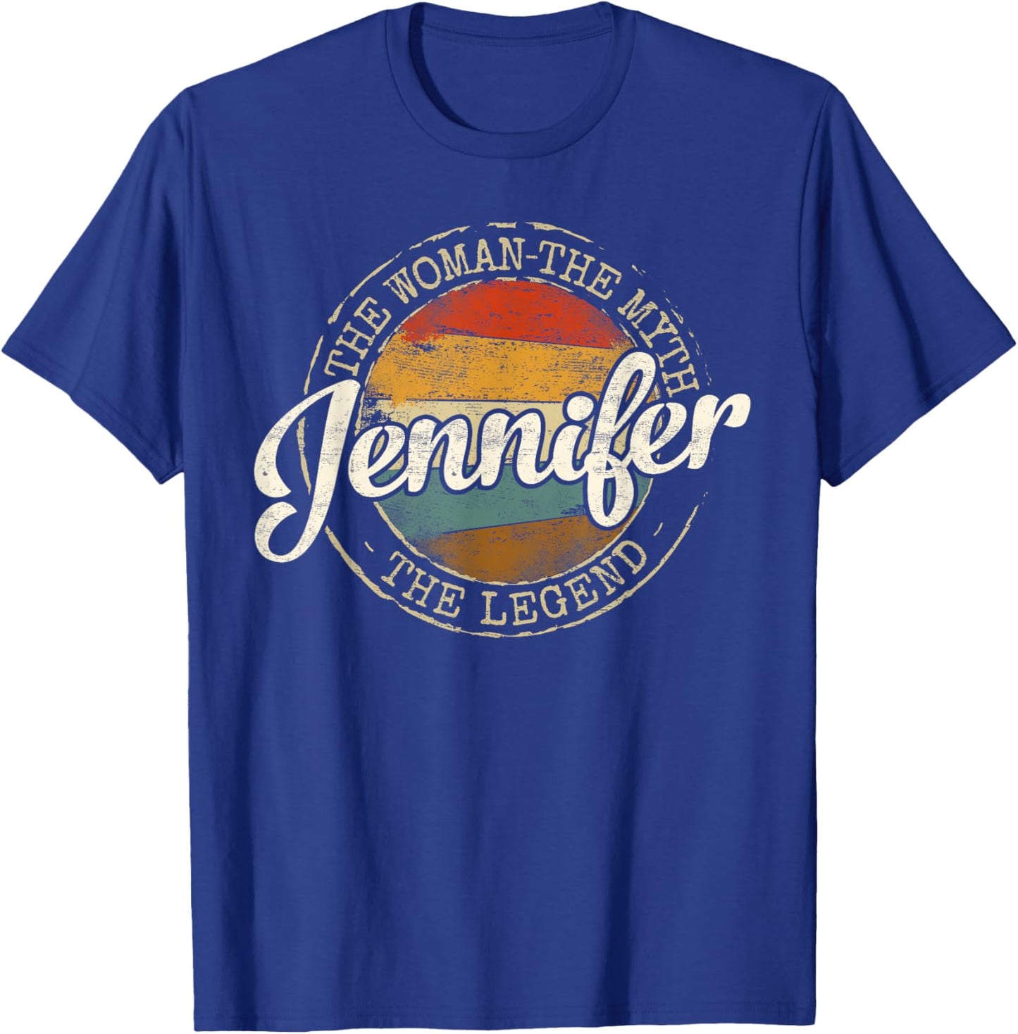 Jennifer The Woman The Myth The Legend Vintage Name T-Shirt - T-Shirt | Royal