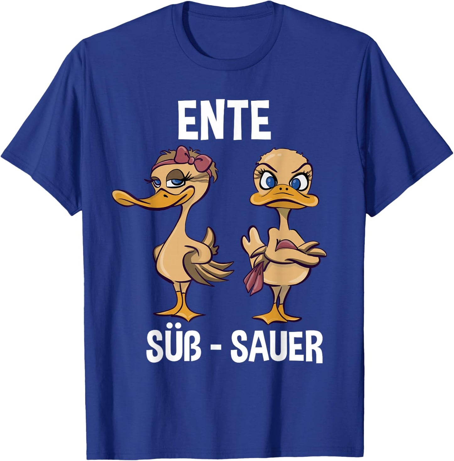 Funny Humour Duck Sweet Sour Ducks Lovers , black, s T-Shirt - T-Shirt | Royal