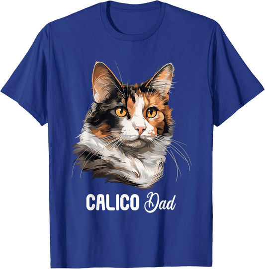 Calico Cat Calico Dad T-Shirt - T-Shirt | Royal