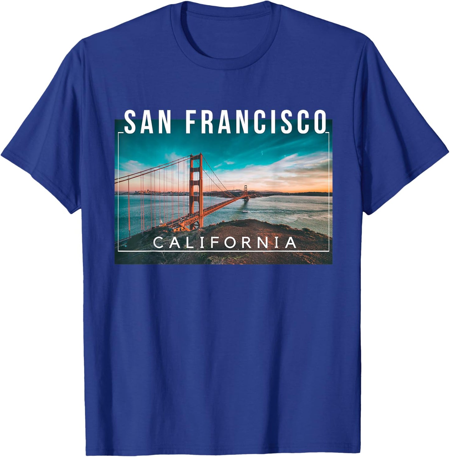 San Francisco California Golden Gate Frisco San Fran T-Shirt - T-Shirt | Royal