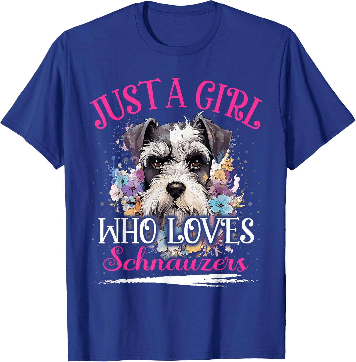 Just A Girl Who Loves Schnauzers Dog Girls T-Shirt - T-Shirt | Royal