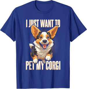 Funny Corgi Dog Lover Corgi Women Girls Kids T-Shirt - T-Shirt | Royal