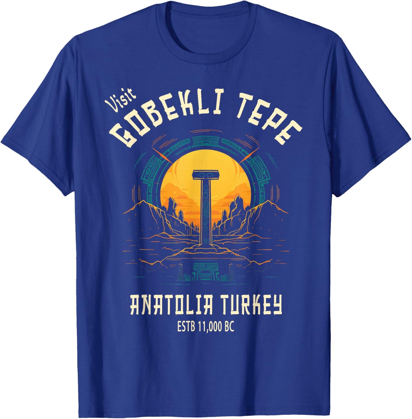 Gobekli Tepe Souvenirs and Memento Store Gobekli Tepe , -Adults, Black, Small, Short Sleeve T-Shirt - T-Shirt | Royal