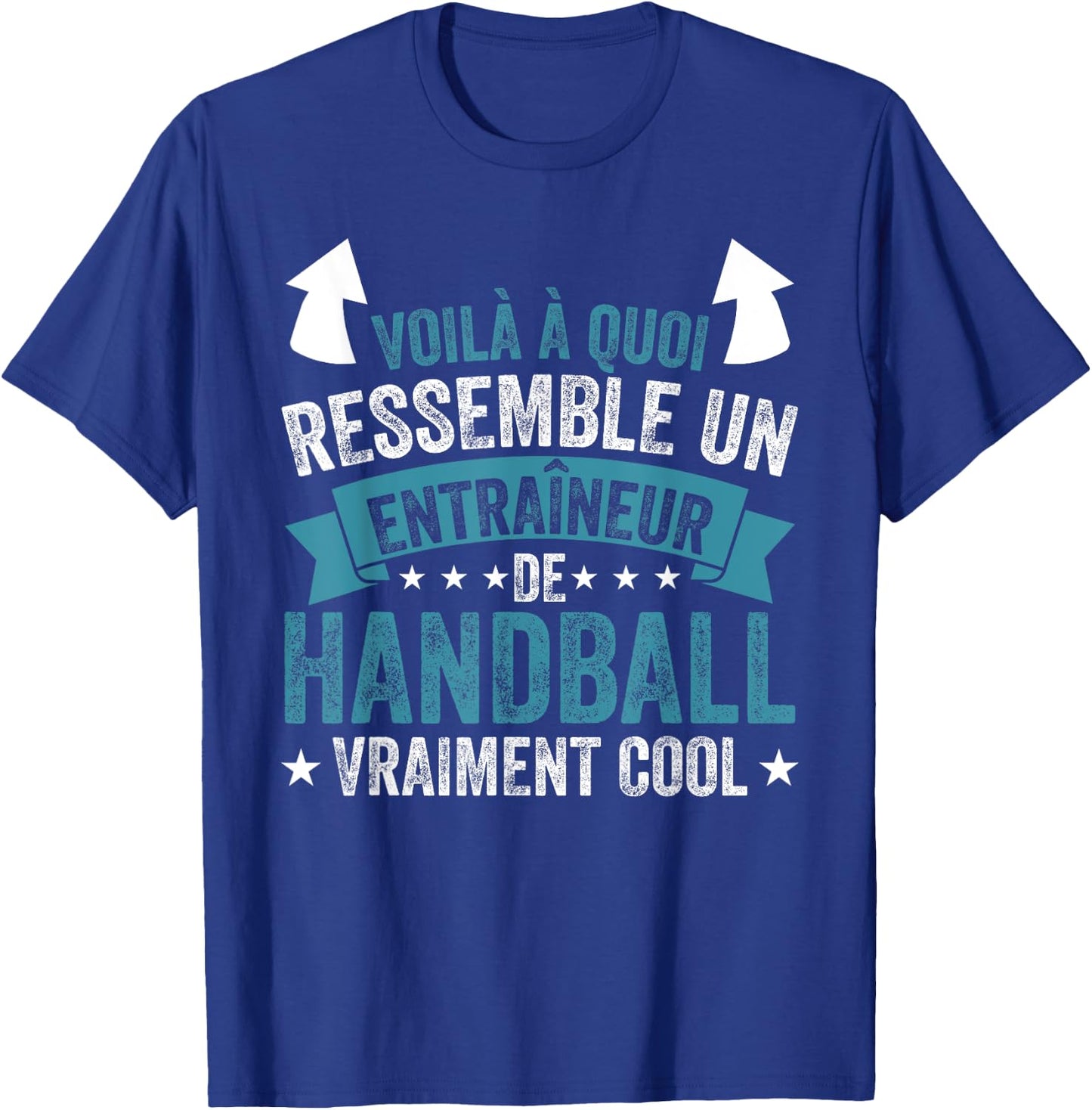 Funny Coach A Handball Coach Really Cool , Black, S T-Shirt - T-Shirt | Royal