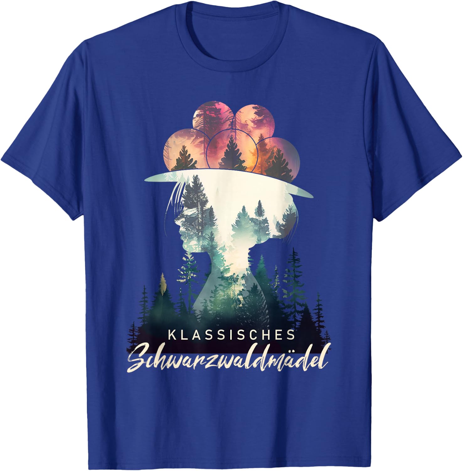 Classic Black Forest Girl Black Forest Maidli Bollenhut , black T-Shirt - T-Shirt | Royal